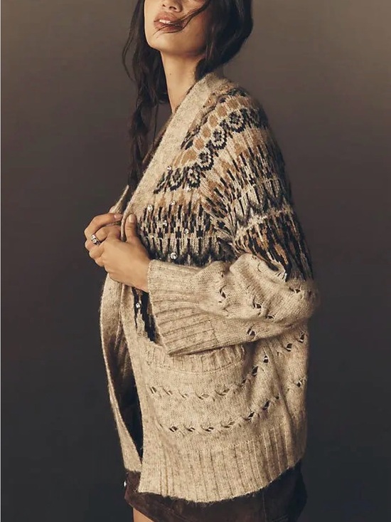 Anthropologie Sweaters - NWT Anthropologie Mare Mare Embellished Fairisle Cardigan Sweater